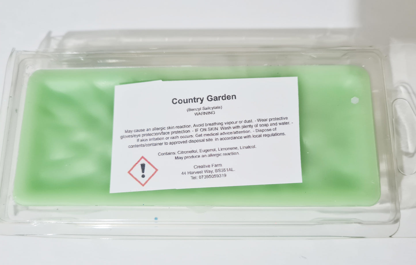 Country Garden wax melt snap bar